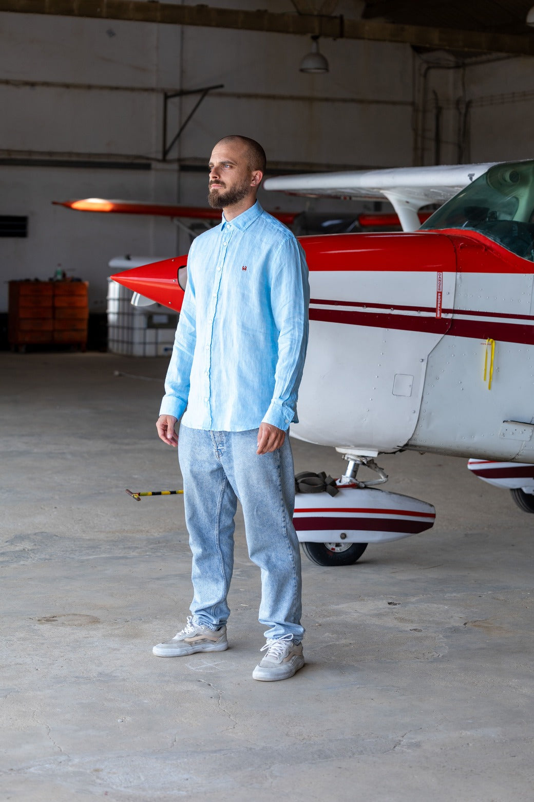 McPinch | Linen Button Shirt | Soft Blue