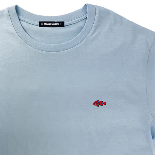 Party Fish | Regular Fit T-Shirt | Blue Macaroon