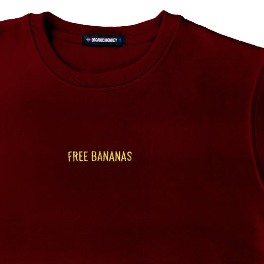 Free Bananas | Sweatshirt | Bordeaux