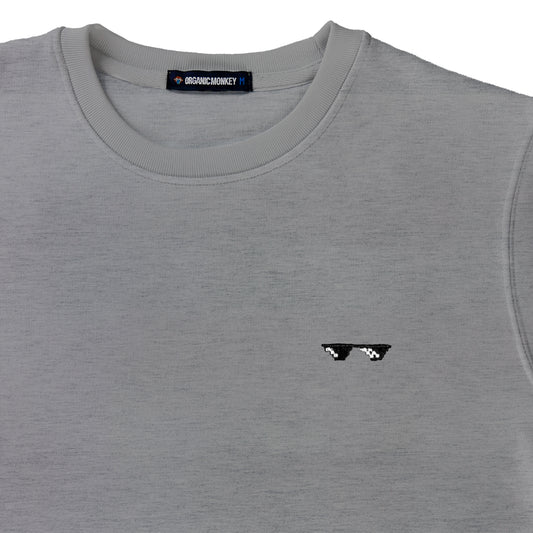 Pixel Glasses | Sweatshirt | TV Grey